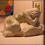 Mermaid Rock - Sculpture by Ed Hamilton in Vermont Marble