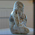 Mother and Child - Sculpture by Ed Hamilton in Alabaster